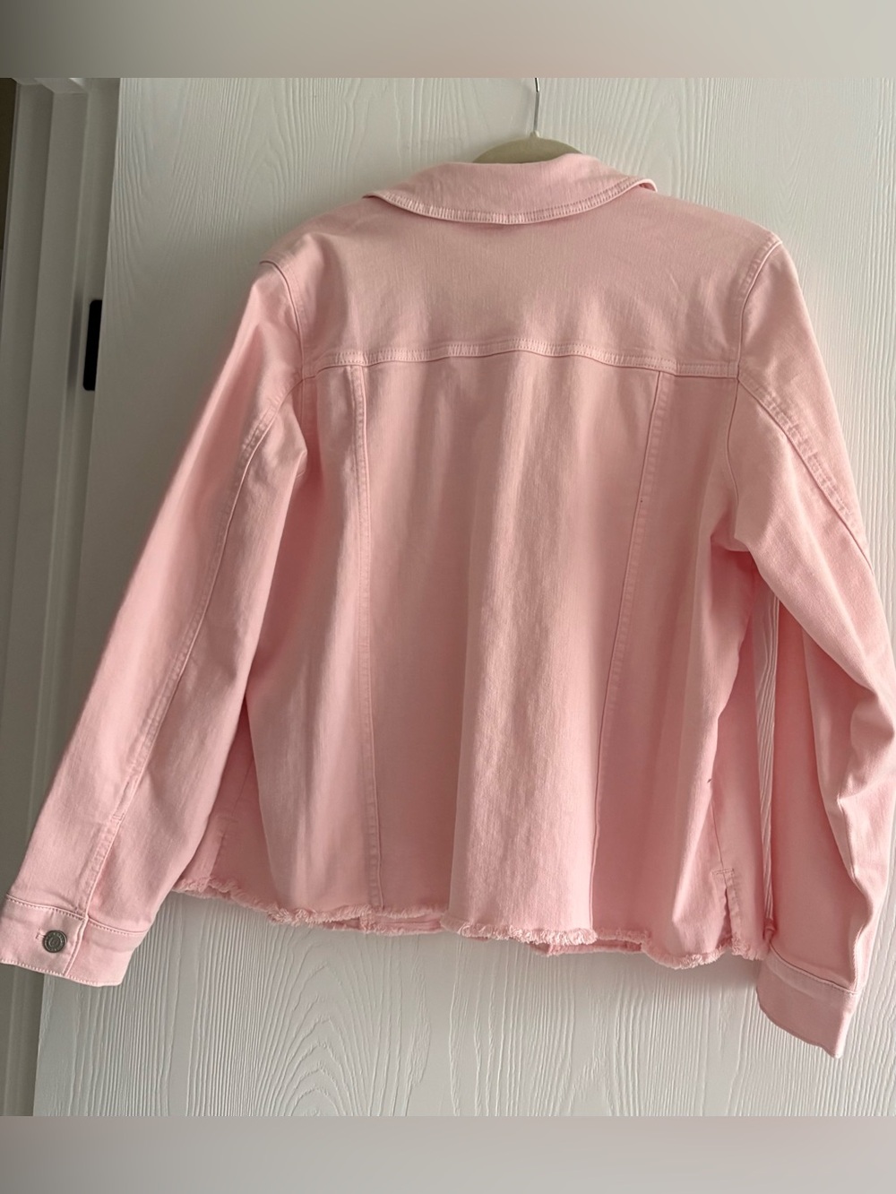 Pretty pink Denim & Co “ canyon retreat “ Jean Jacket 1x - Picture 3 of 6
